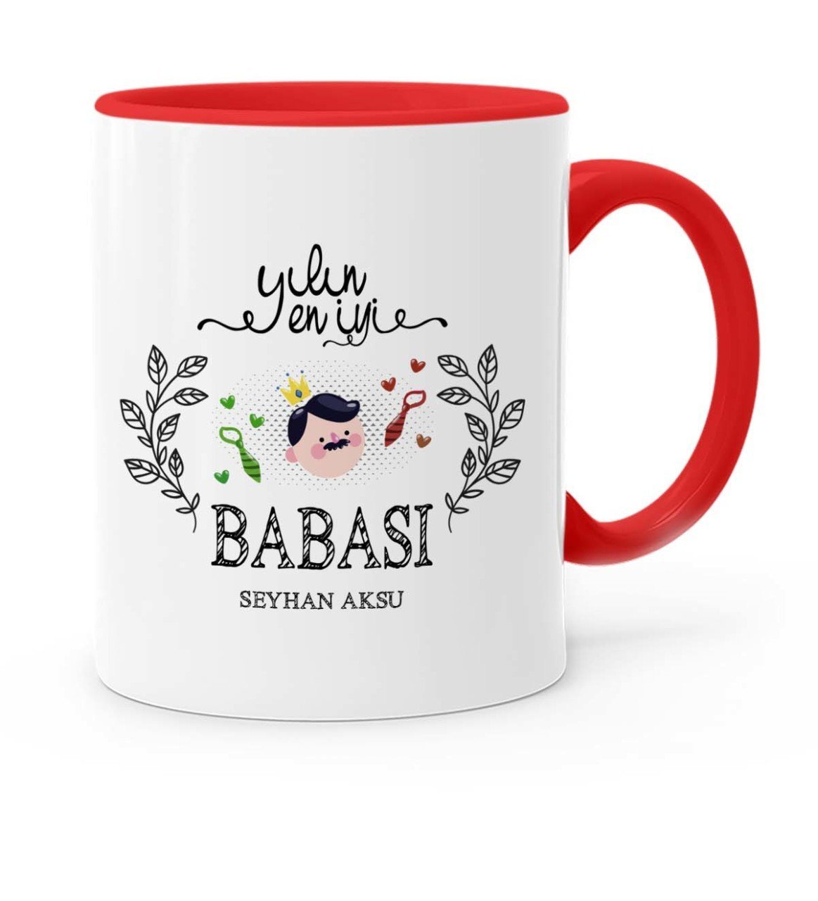Kişiye Özel Yılın En İyi Babası Kırmızı Kupa Bardak - 1