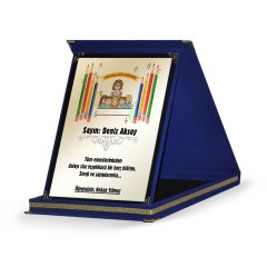 Kişiye Özel Lacivert Plaket (Öğretmenler Günü Temalı-14)