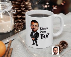Kişiye Özel Erkek Kimin Canı Bu Karikatürlü Beyaz Kupa Bardak-1