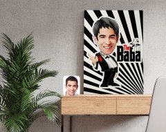 Kişiye Özel Godfather Baba Karikatürlü Kanvas Tablo 50x70cm-2