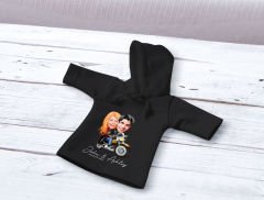 BK Gift Kişiye Özel Sevgililer Karikatürlü Mini Siyah İçki Şişesi Tişörtü , Ev Bar Dekoru, Viski, Şarap, Votka, Rakı Şişesi Tişörtü, Ev Barı-21