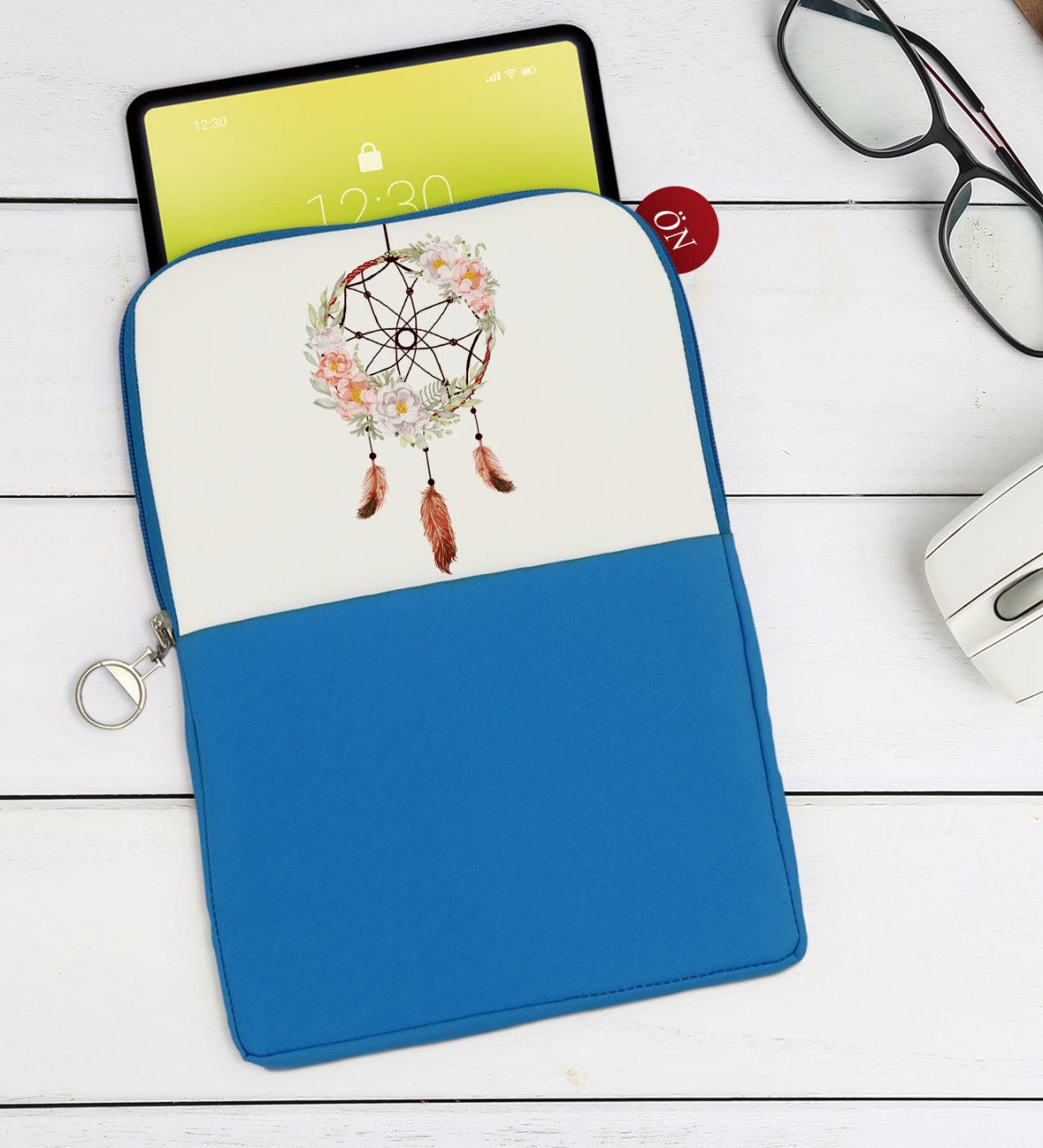 BK Gift Rüya Kapanı Tasarımlı Taşınabilir Koruyucu Tablet Kılıfı & Organizer Çanta - Mavi-1