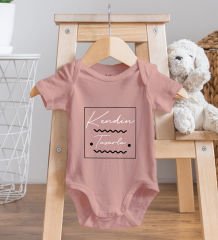 BK Kids Kişiye Özel Kendin Tasarla Pembe %100 Pamuklu Kısa Kol Bebek Body Zıbın, Yeni Doğan Bebek Hediyesi