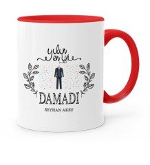 Kişiye Özel Yılın En İyi Damadı Kırmızı Kupa Bardak