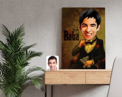 Kişiye Özel Godfather Baba Karikatürlü Kanvas Tablo 50x70cm-4
