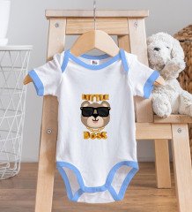 BK Kids Little Boss Tasarımlı Mavi Bebek Body Zıbın-1