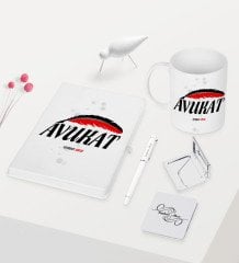 Kişiye Özel Avukat Temalı Beyaz Defter Kalem Kupa Ayna Seti - 7