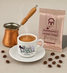 BK Gift Kişiye Özel İsimli Evin Yakışıklısı Tasarımlı Türk Kahvesi Fincanı & Bakır Cezve & Türk Kahvesi Seti-1, Arkadaş Hediye, Sevgiliye Hediye