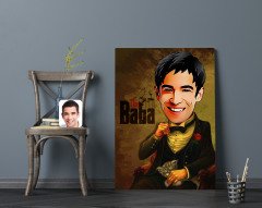 Kişiye Özel Godfather Baba Karikatürlü Kanvas Tablo 70x100cm-4