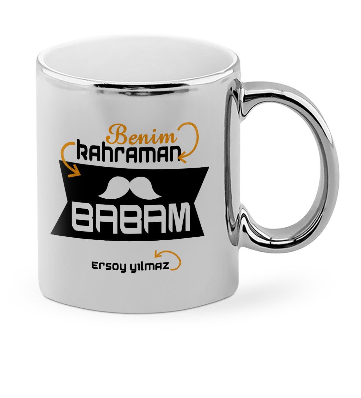 Babalar Gününe Özel Benim Kahraman Babam Krom Kupa Bardak - 1