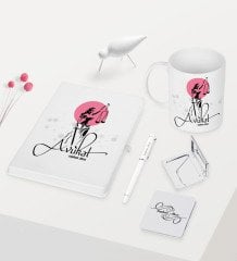 Kişiye Özel Avukat Temalı Beyaz Defter Kalem Kupa Ayna Seti - 10