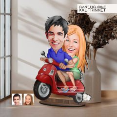 BK Gift Kişiye Özel Sevgililer Karikatürlü Büyük Boy Ahşap Biblo-10 Arkadaşa Hediye , Sevgiliye Hediye, Kişiye Özel Biblolar