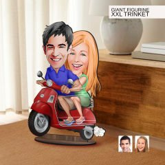BK Gift Kişiye Özel Sevgililer Karikatürlü Büyük Boy Ahşap Biblo-10 Arkadaşa Hediye , Sevgiliye Hediye, Kişiye Özel Biblolar