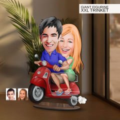 BK Gift Kişiye Özel Sevgililer Karikatürlü Büyük Boy Ahşap Biblo-10 Arkadaşa Hediye , Sevgiliye Hediye, Kişiye Özel Biblolar