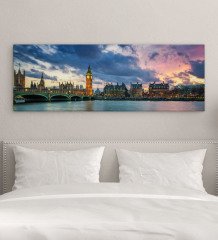 BK Gift Yatak Odası Konseptli Panorama Kanvas Tablo 100x35cm-1
