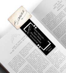 Kişiye Özel İsimli Atatürk Temalı Kupa Bardak ve Ahşap Kitap Ayracı-29