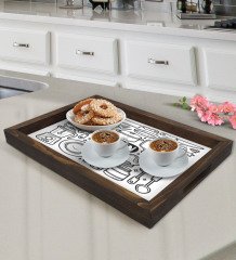 BK Gift Kitchen Tasarımlı Doğal Ahşap Tepsi-2