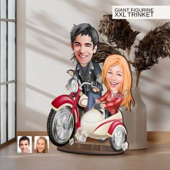 BK Gift Kişiye Özel Sevgililer Karikatürlü Büyük Boy Ahşap Biblo-12 Arkadaşa Hediye , Sevgiliye Hediye, Kişiye Özel Biblolar