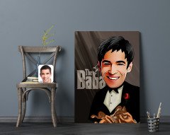 Kişiye Özel Godfather Baba Karikatürlü Kanvas Tablo 70x100cm-5