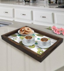 BK Gift Kivi Tasarımlı Doğal Ahşap Tepsi-1