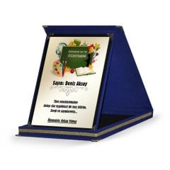 Kişiye Özel Lacivert Plaket (Öğretmenler Günü Temalı-27)