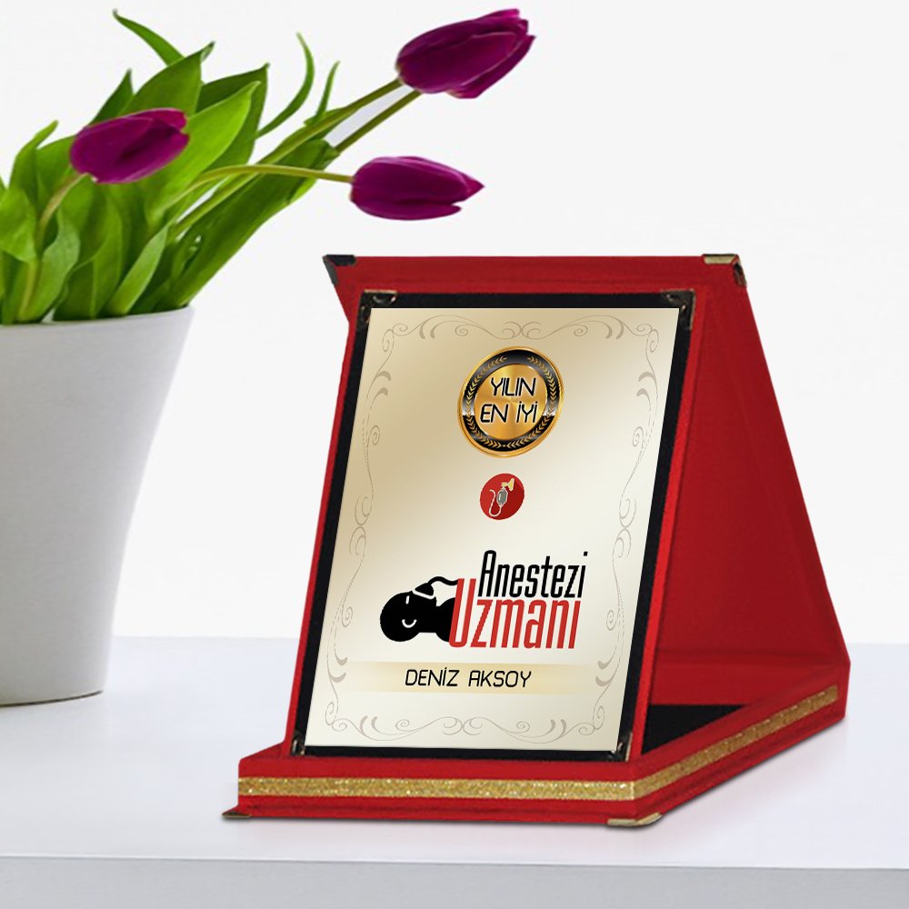 Kişiye Özel Yılın En İyi Anestezi Uzmanı Kırmızı Plaket Ödülü