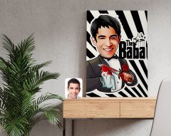 Kişiye Özel Godfather Baba Karikatürlü Kanvas Tablo 50x70cm-6