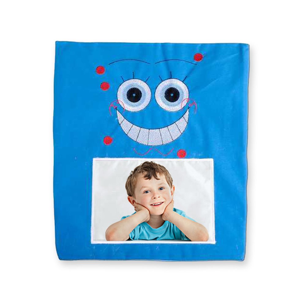 Kişiye Özel Mavi Sünger Boby Yastık Kılıfı