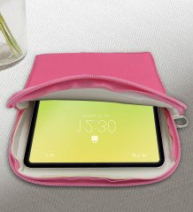 BK Gift Deniz Kabukları Tasarımlı Taşınabilir Koruyucu Tablet Kılıfı & Organizer Çanta - Pembe-2