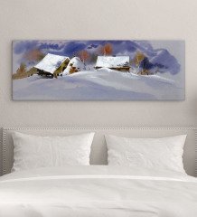 BK Gift Yatak Odası Konseptli Panorama Kanvas Tablo 100x35cm-6