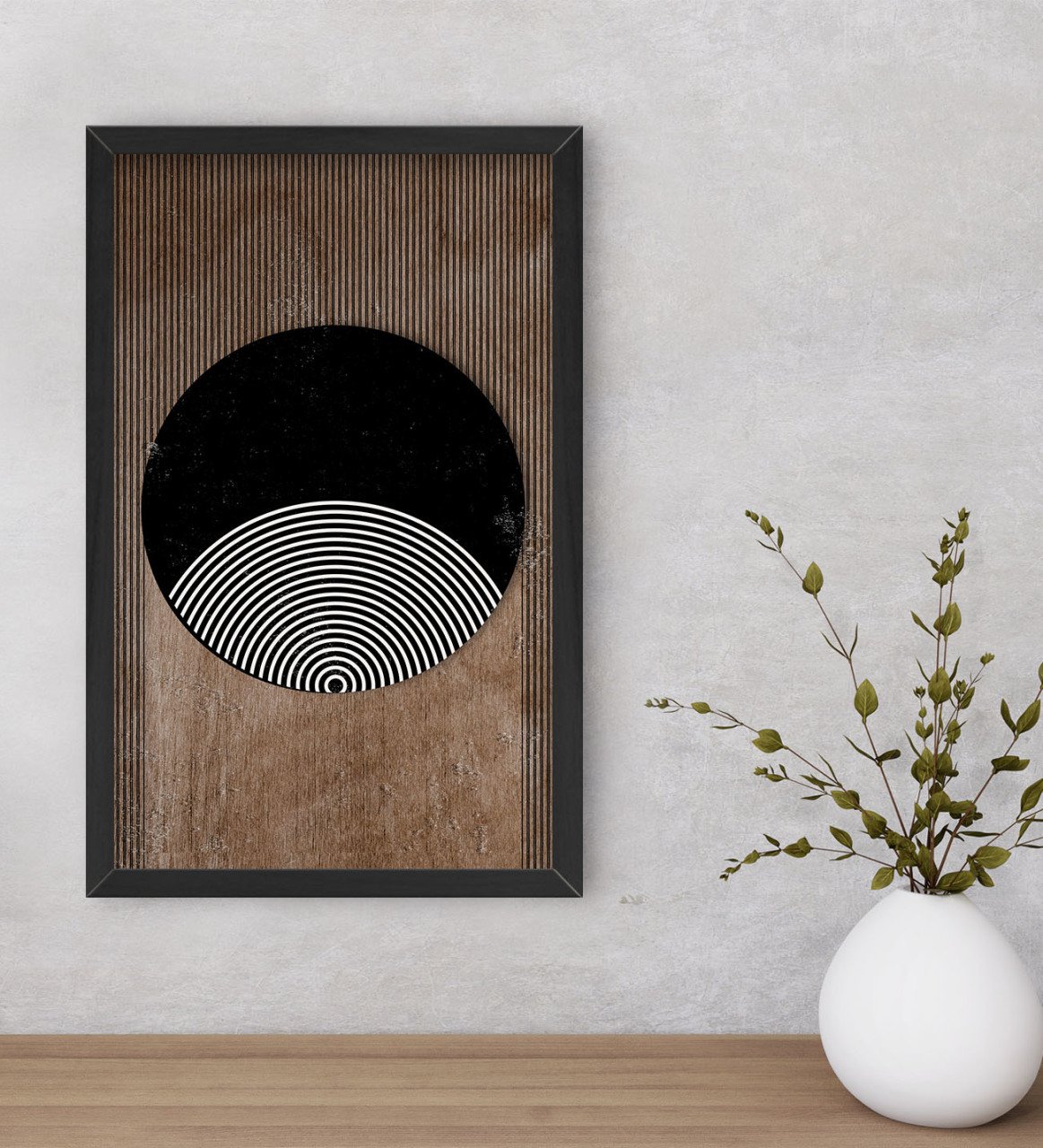 BK Home Modern Art Dekoratif Ahşap Siyah Çerçeveli Tablo-1