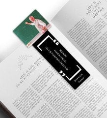 Kişiye Özel Öğretmen Yağlıboya Tasarımlı Ahşap Kitap Ayracı