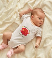 BK Kids İsimli You Are My Hero Tasarımlı Bebek Body Zıbın - Model 1