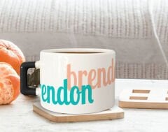 BK Gift Kişiye Özel İsimli Siyah Kulplu Çay & Kahve Fincanı-20, Arkadaşa Hediye, Sevgiliye Hediye