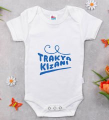 BK Kids Trakya Kızanı Tasarımlı Beyaz Bebek Body Zıbın-1