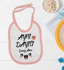 BK Kids Kişiye Özel Pembe Bebek Mama Önlüğü - Model 47