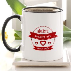 Kişiye Özel Siyah Kupa Bardak (Sevgililer Günü Temalı-59)