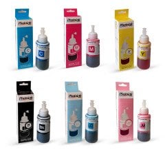 EPSON Uyumlu 6 RENK TAKIM PHOTOINK PLUS MÜREKKEP - L800/L805/L810/L850/L1300/L1800/ l382/l386/l455/1455/L3050/L3060/L3070