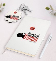Kişiye Özel Anestezi Uzmanı Beyaz Defter Kalem Ve Anahtarlık Hediye Seti