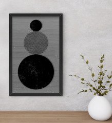 BK Home Modern Art Dekoratif Ahşap Siyah Çerçeveli Tablo-7