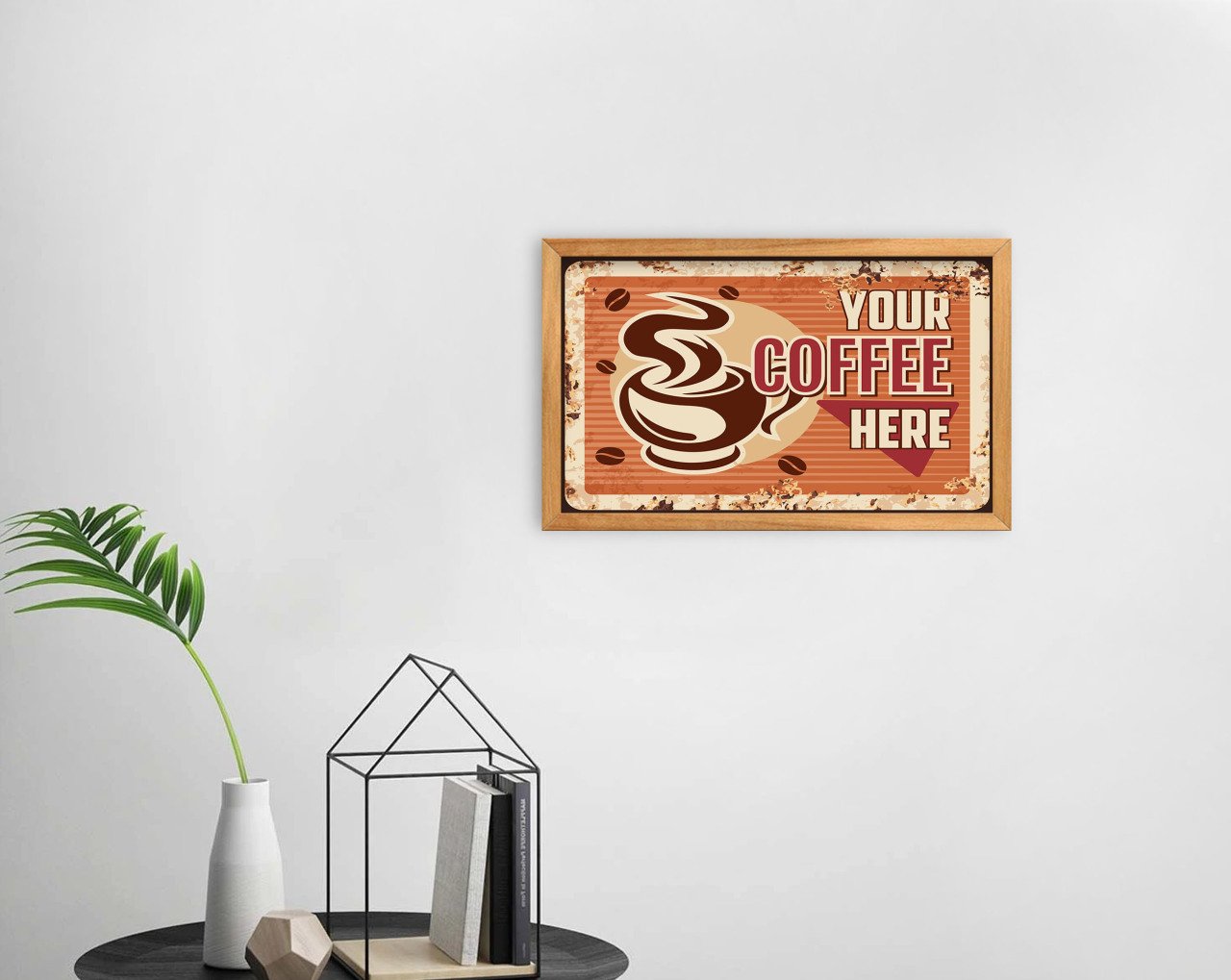 BK Home Coffee Tasarımlı Dekoratif Retro Ahşap Tablo-35