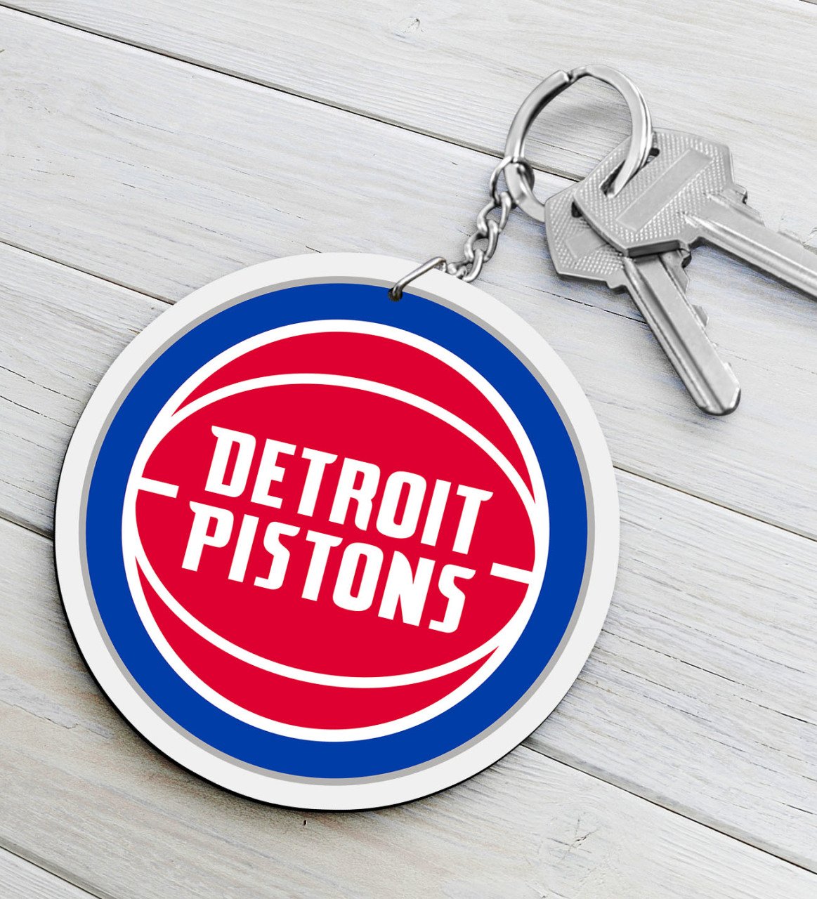 NBA Detroit Pistons Ahşap Anahtarlık