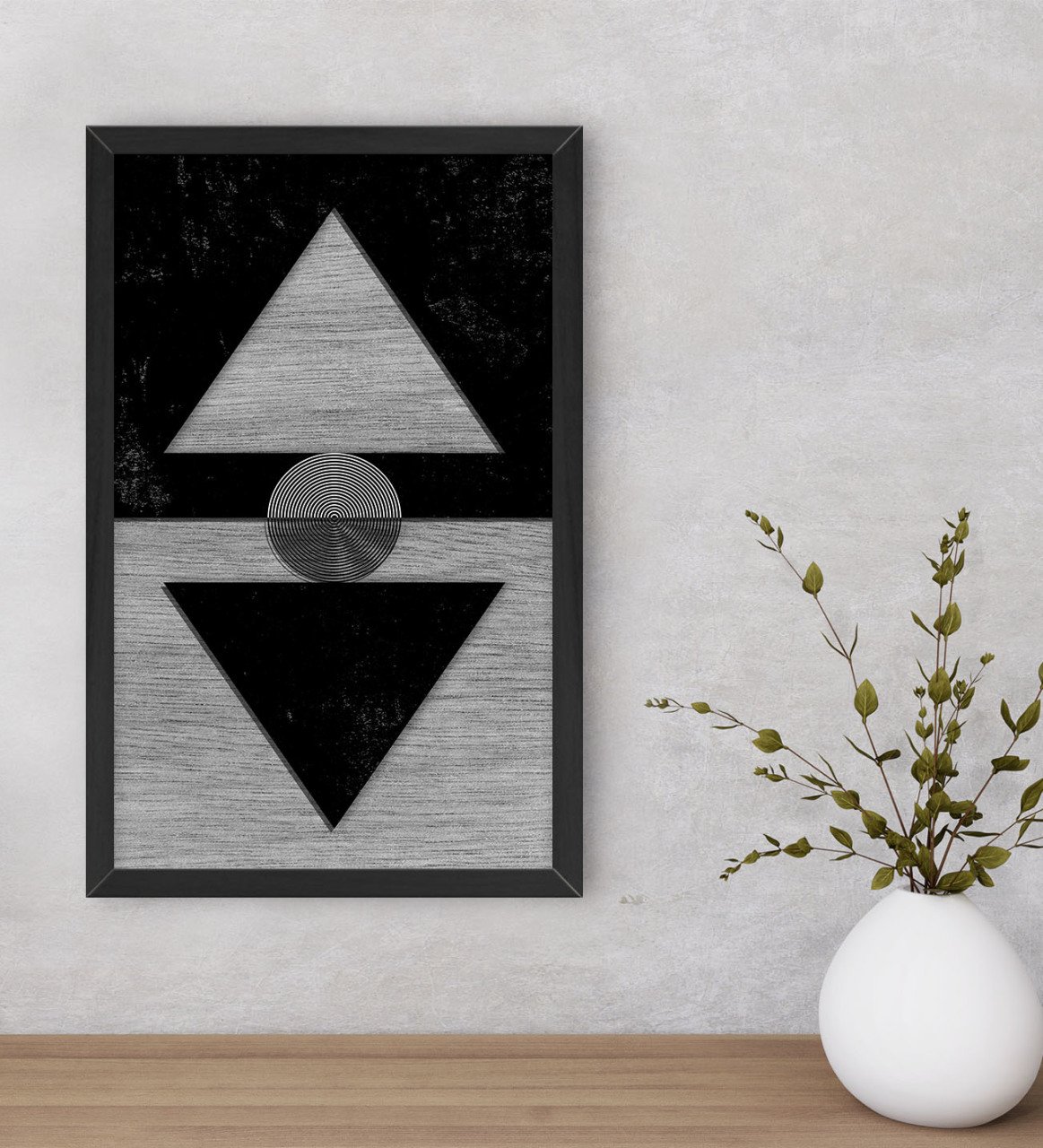 BK Home Modern Art Dekoratif Ahşap Siyah Çerçeveli Tablo-8