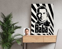 Kişiye Özel Godfather Baba Silüet Tasarımlı Kanvas Tablo 50x70cm-1