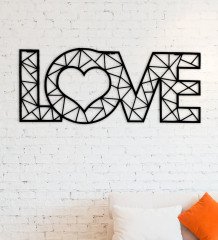 Love Figürlü Metal Duvar Objesi