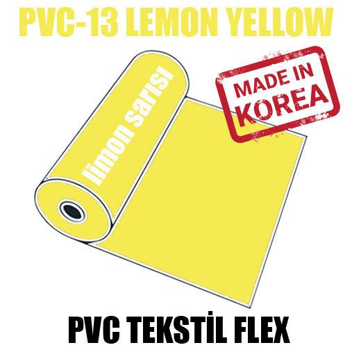 PVC Limon Sarı (Lemon Yellow)  Flex / 51 cm x 1 metre