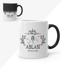 Kişiye Özel Yılın En İyi Ablası Sihirli Kupa Bardak - 1