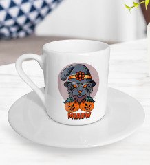 BK Gift Happy Halloween Tasarımlı Türk Kahvesi Fincanı-1