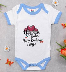 BK Kids Aynı Kadına Aşığız Tasarımlı Mavi Bebek Body Zıbın-2