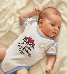 BK Kids Aynı Kadına Aşığız Tasarımlı Mavi Bebek Body Zıbın-2